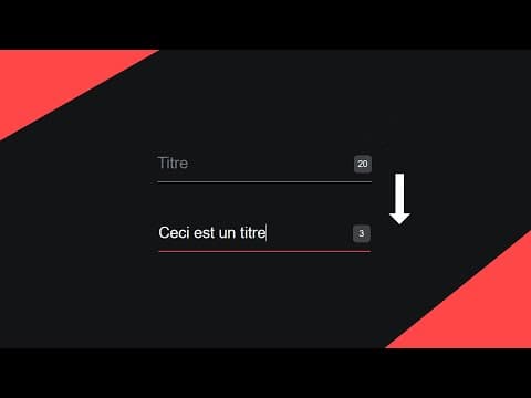 Créer un compteur de caractères dans un input