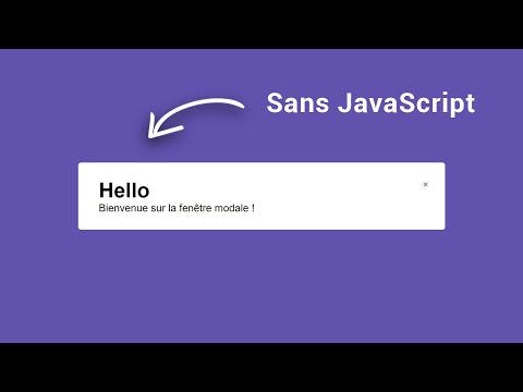 Créer une fenêtre modale sans utiliser JavaScript