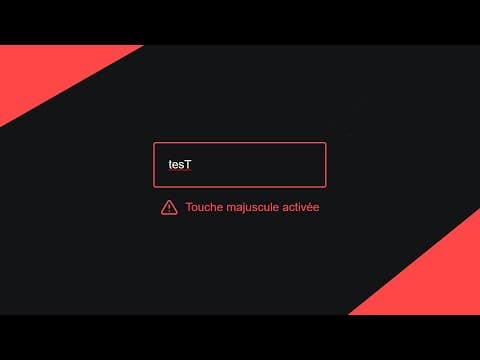 Détecter la touche majuscule sur un formulaire
